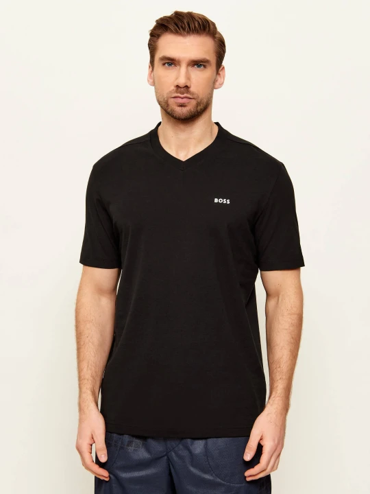 Zdjęcie produktu BOSS GREEN T-shirt Tee V | Regular Fit | stretch czarny