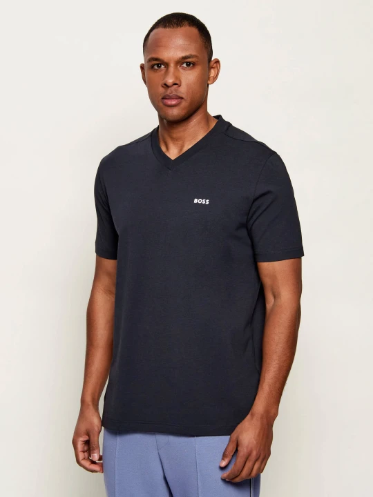 Zdjęcie produktu BOSS GREEN T-shirt Tee V | Regular Fit | stretch granatowy
