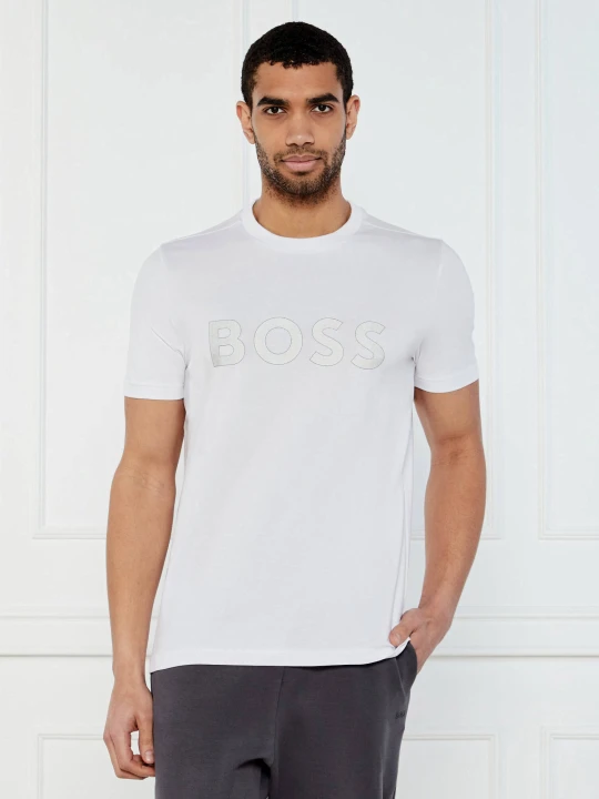 Zdjęcie produktu BOSS GREEN T-shirt TL Logo | Regular Fit | stretch biały