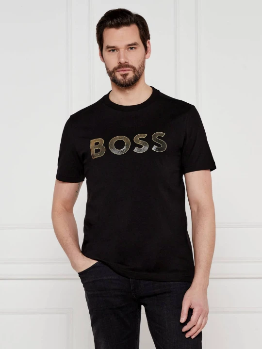 Zdjęcie produktu BOSS GREEN T-shirt TL Logo | Regular Fit | stretch czarny