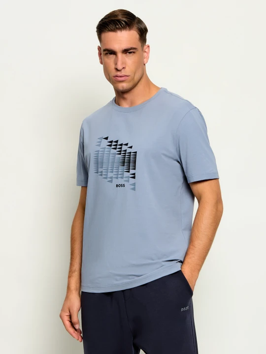 Zdjęcie produktu BOSS GREEN T-shirt TS_Network Flag | Regular Fit szary