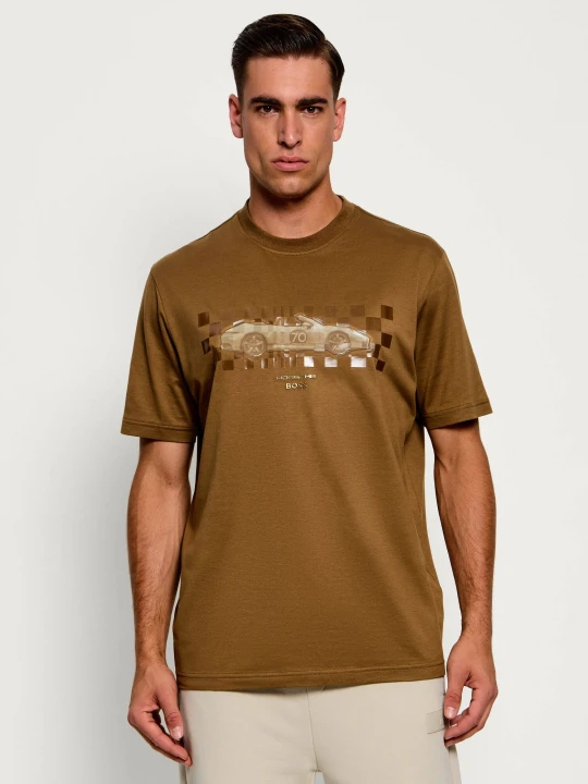 Zdjęcie produktu BOSS GREEN T-shirt TS_PS Icons70 Car | Boss x Porsche | Regular Fit