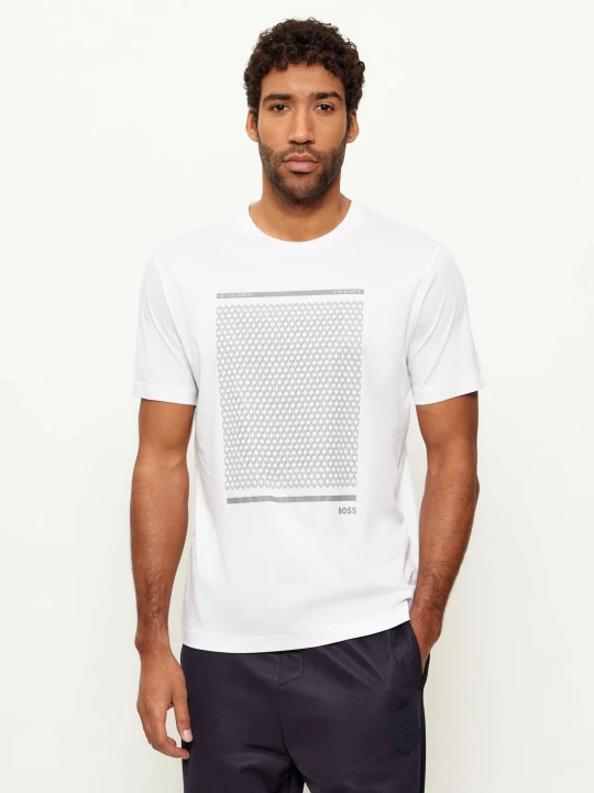 Zdjęcie produktu BOSS GREEN T-shirt TS_Tour Print | Regular Fit biały