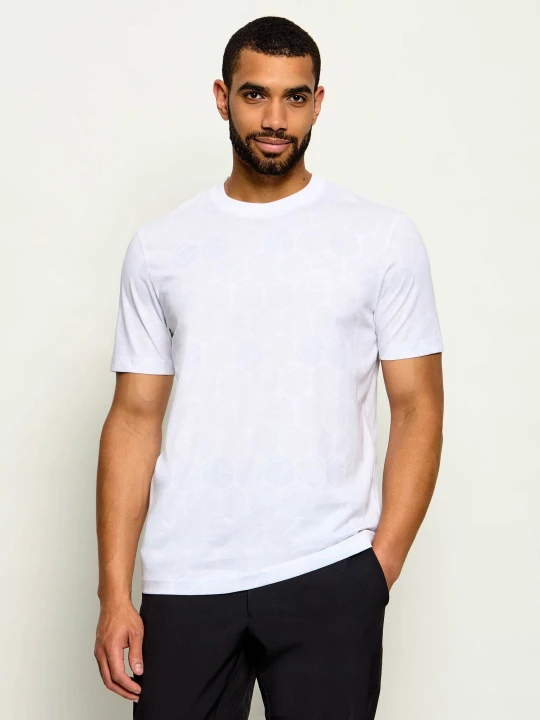 Zdjęcie produktu BOSS GREEN T-shirt TS_Union AOP | Regular Fit biały