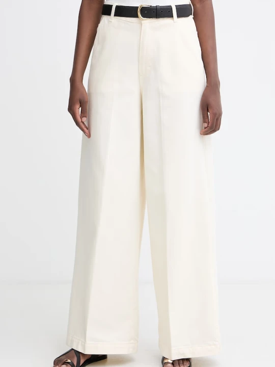 Zdjęcie produktu BOSS jeansy wide leg damskie CENTRAL 4.0 beżowy