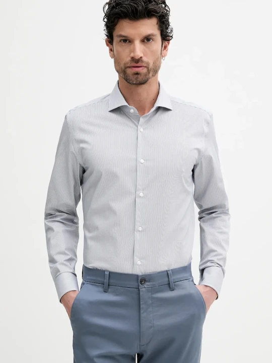 Zdjęcie produktu BOSS koszula bawełniana H-HANK-spr-B1-C1-253 granatowy