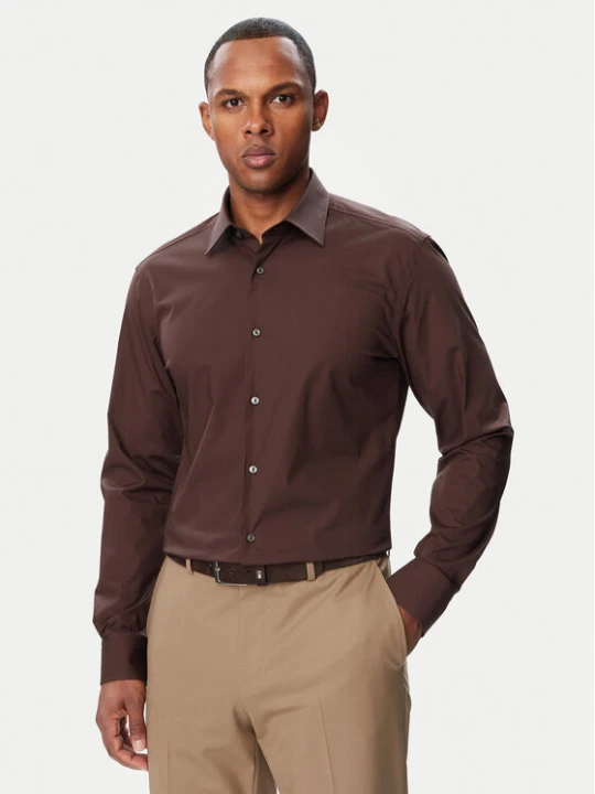 Zdjęcie produktu BOSS Koszula H-Hank 50469345 Brązowy Slim Fit