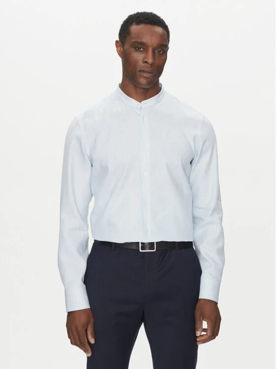 Zdjęcie produktu BOSS Koszula H-HANK-standup-214 50539233 Błękitny Slim Fit Niebieski jasny
