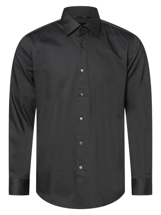 Zdjęcie produktu BOSS Koszula łatwa w prasowaniu Mężczyźni Slim Fit Bawełna szary