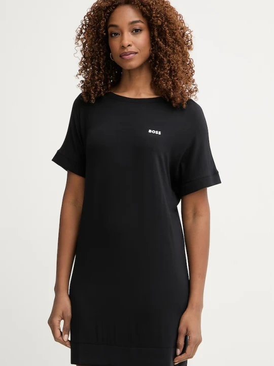 Zdjęcie produktu BOSS koszula nocna damska z wiskozą Element_Nightie czarny