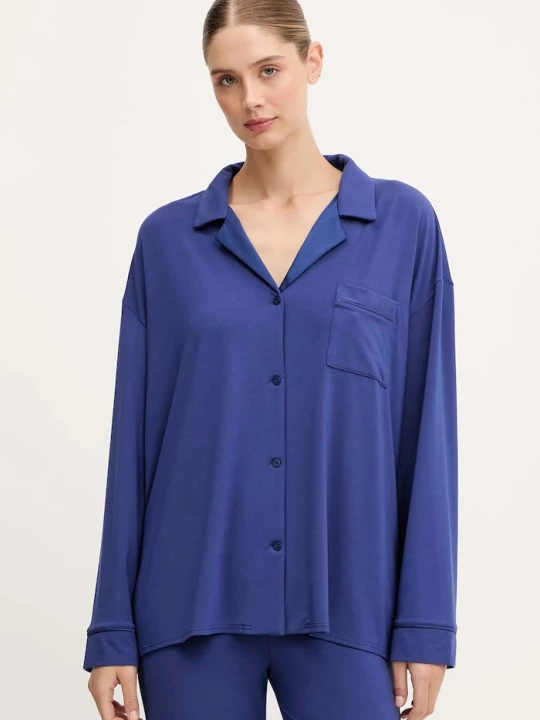 Zdjęcie produktu BOSS koszula piżamowa BOSS Sheen_Shirt fioletowy
