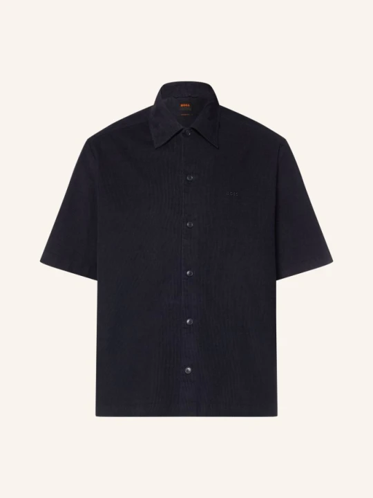 Zdjęcie produktu Boss Koszula Z Krótkim Rękawem Lakith Relaxed Fit Z Sztruksu blau GRANATOWY