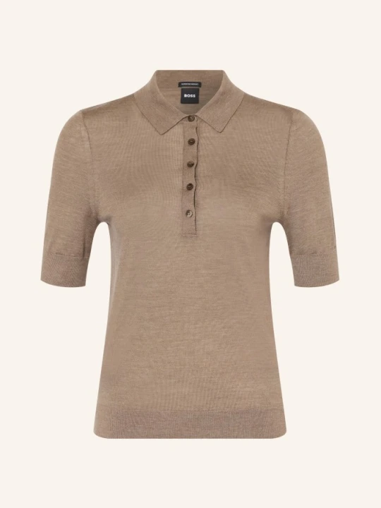 Zdjęcie produktu Boss Koszulka Polo Fidenka Z Wełny Merino beige BRĄZOWY