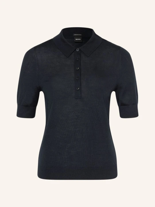 Zdjęcie produktu Boss Koszulka Polo Fidenka Z Wełny Merino blau CZARNY