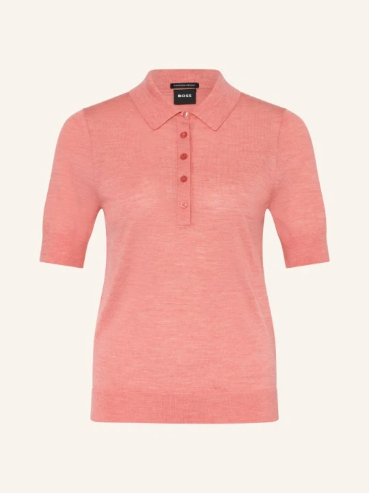 Zdjęcie produktu Boss Koszulka Polo Fidenka Z Wełny Merino rosa JASNOCZERWONY