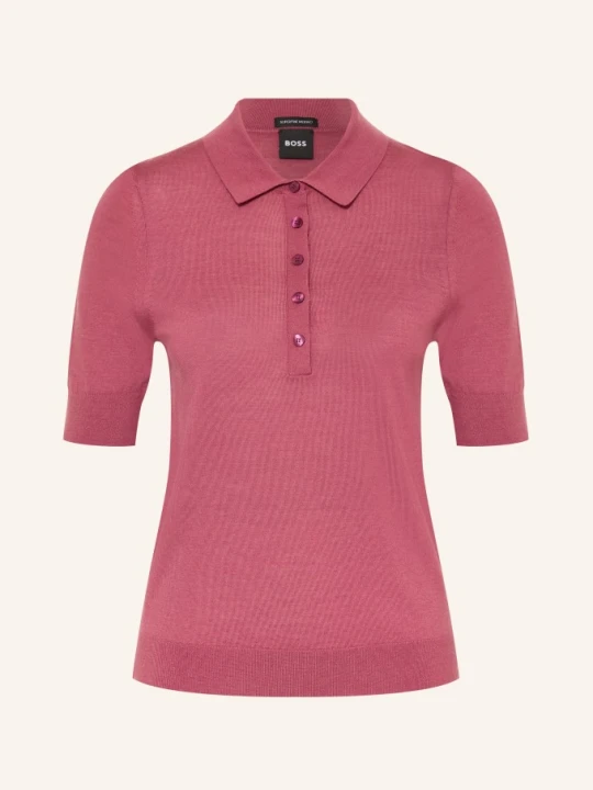 Zdjęcie produktu Boss Koszulka Polo Fidenka Z Wełny Merino rot BRUDNY RÓŻ