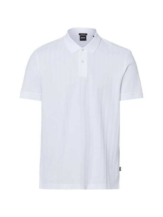 Zdjęcie produktu BOSS koszulka polo Mężczyźni Bawełna (100%) biały