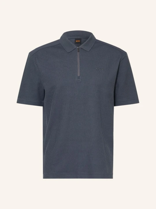 Zdjęcie produktu Boss Koszulka Polo Z Jerseyu Ribnylon blau CZIEMNOSZARY
