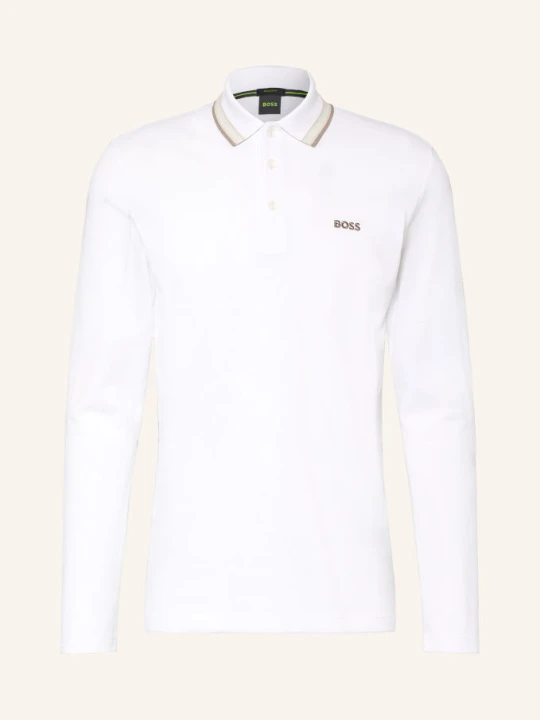 Zdjęcie produktu Boss Koszulka Polo Z Piki Plisy Regular Fit weiss