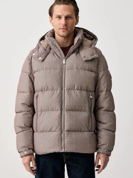 Zdjęcie produktu BOSS kurtka pikowana męska H-Colter-HOUNDSTOOTH brązowy