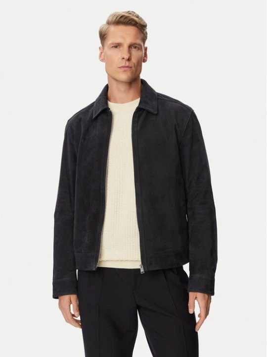 Zdjęcie produktu BOSS Kurtka skórzana H-Malbano7 50563869 Granatowy Regular Fit