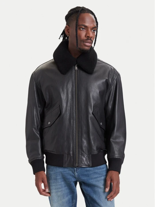 Zdjęcie produktu BOSS Kurtka skórzana Jopeak 50566594 Czarny Regular Fit