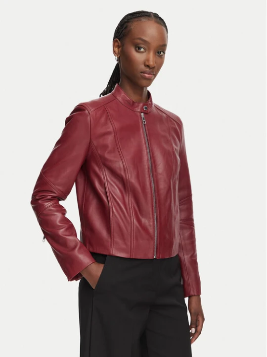 Zdjęcie produktu BOSS Kurtka skórzana Saleste1 50545625 Czerwony Regular Fit