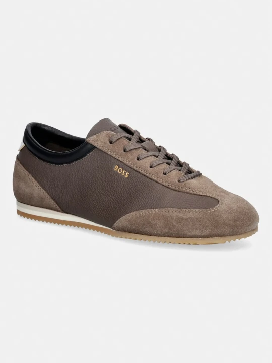 Zdjęcie produktu BOSS Lineor sneakersy męskie skórzane brązowy