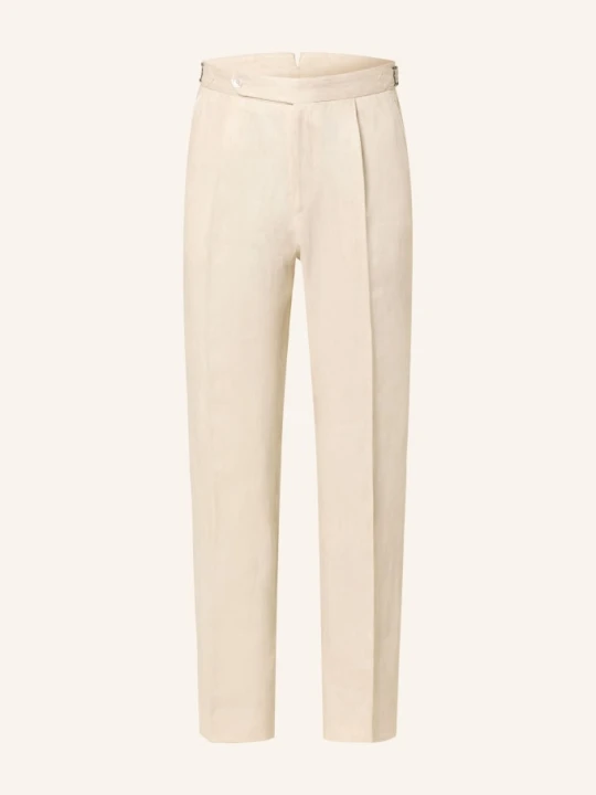 Zdjęcie produktu Boss Lniane Spodnie Chino Perino O Zwężanym Kroju beige
