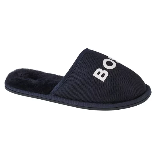 Zdjęcie produktu BOSS Logo Slippers J29312-849, Dla chłopca, Granatowe, kapcie, tkanina, rozmiar: 36