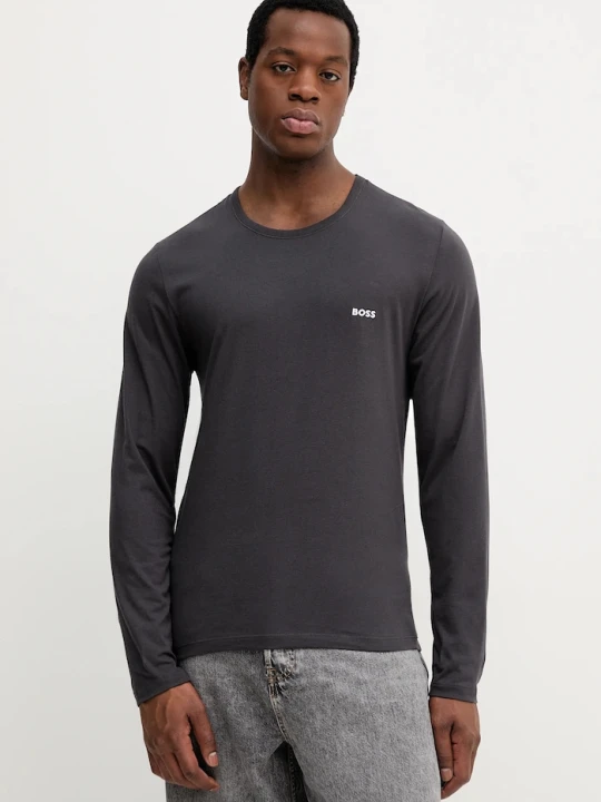 Zdjęcie produktu BOSS longsleeve bawełniany 3-pack LSShirtRN 3P Classic szary