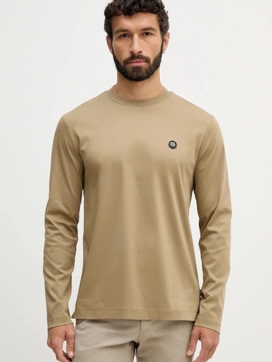 Zdjęcie produktu BOSS longsleeve bawełniany C-Townley 01 zielony