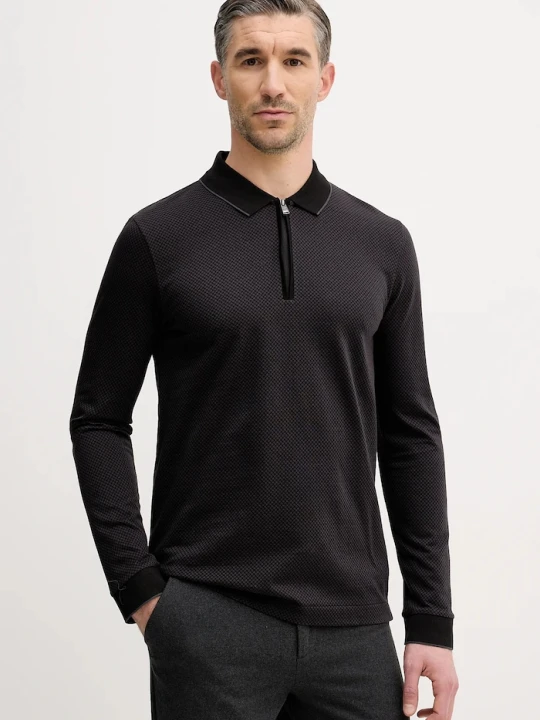 Zdjęcie produktu BOSS longsleeve bawełniany H-Peduzzi 06 czarny