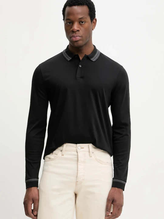 Zdjęcie produktu BOSS longsleeve bawełniany H-Pleins 202 czarny