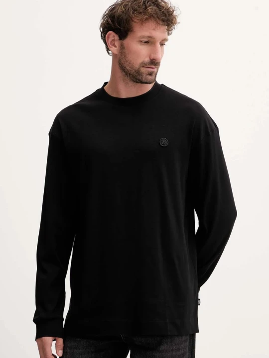 Zdjęcie produktu BOSS longsleeve bawełniany C-Tubby 116 czarny