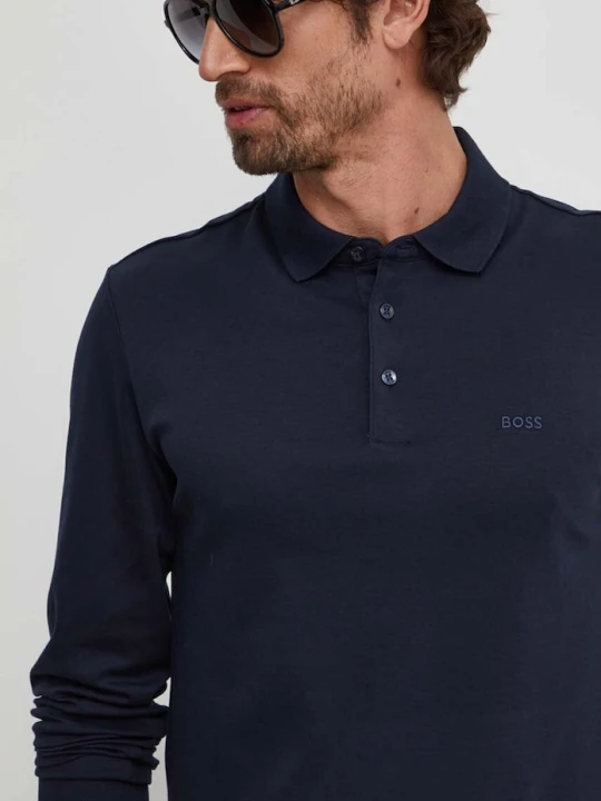 Zdjęcie produktu BOSS polo swetrowe męskie bawełniane Pado 30 granatowy