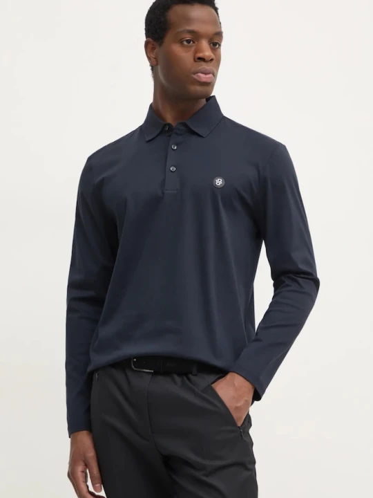 Zdjęcie produktu BOSS longsleeve męski bawełniany C-Paley 01 granatowy