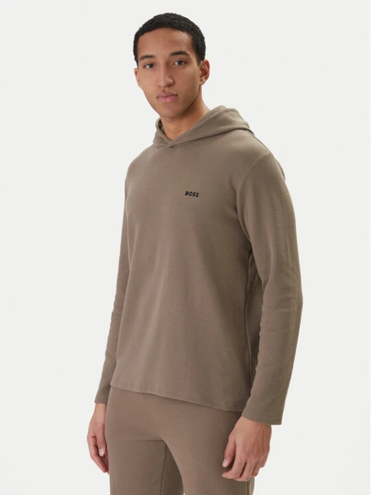 Zdjęcie produktu BOSS Longsleeve Waffle 50535885 Brązowy Regular Fit