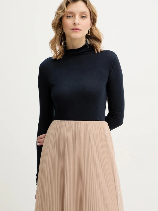 Zdjęcie produktu BOSS longsleeve z dodatkiem wełny Elavu granatowy