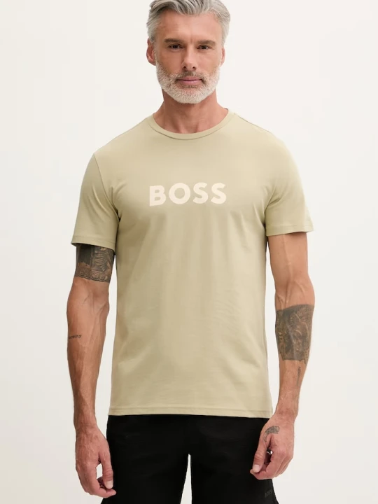 Zdjęcie produktu BOSS męski bawełniany T-Shirt RN zielony