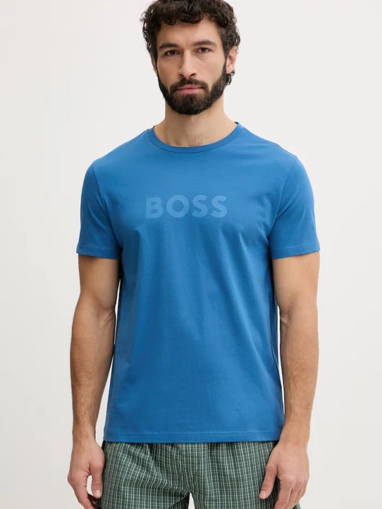 Zdjęcie produktu BOSS męski bawełniany T-Shirt RN niebieski