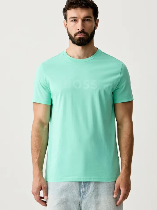 Zdjęcie produktu BOSS męski bawełniany T-Shirt RN zielony
