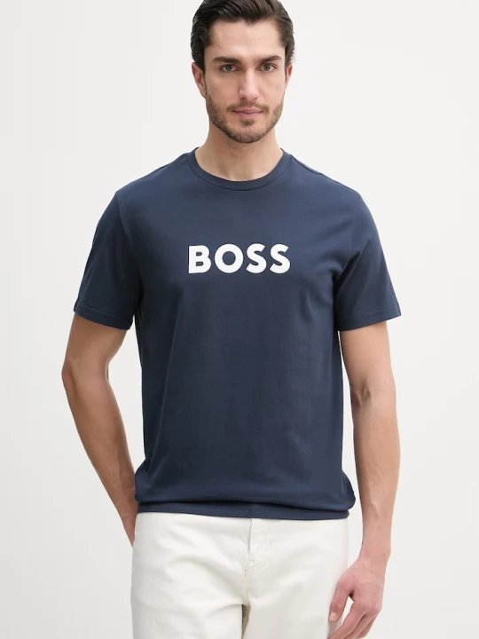 Zdjęcie produktu BOSS męski bawełniany T-Shirt RN granatowy