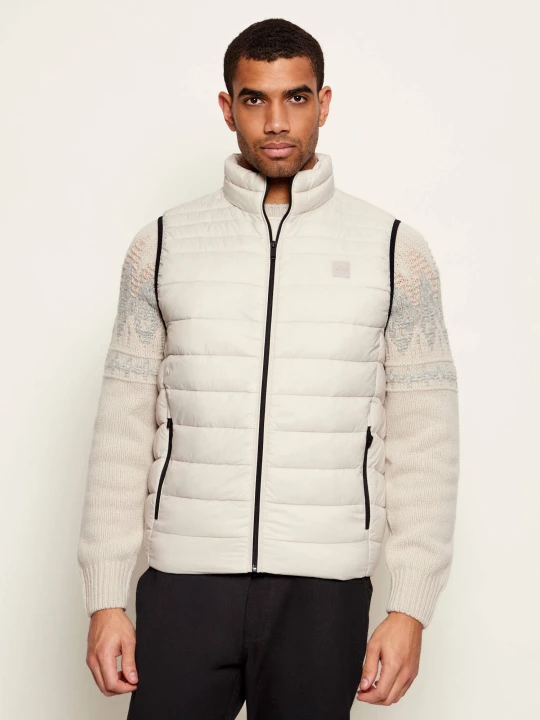 Zdjęcie produktu BOSS ORANGE Bezrękawnik Odeno2 | Slim Fit beżowy