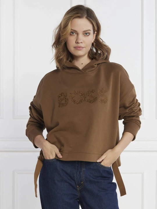 Zdjęcie produktu BOSS ORANGE Bluza Eblousa | Cropped Fit brązowy
