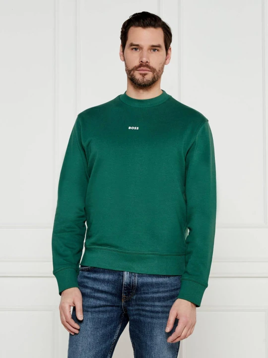 Zdjęcie produktu BOSS ORANGE Bluza WeSmallcrew | Comfort fit butelkowa zieleń