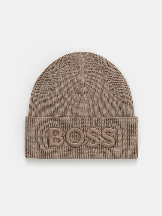 Zdjęcie produktu BOSS Orange czapka wełniana Afox_R brązowy