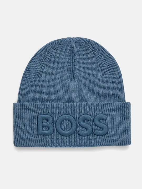 Zdjęcie produktu BOSS Orange czapka wełniana Afox_R niebieski