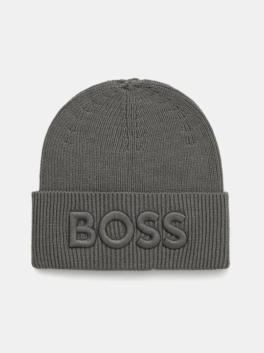 Zdjęcie produktu BOSS Orange czapka wełniana Afox_R szary