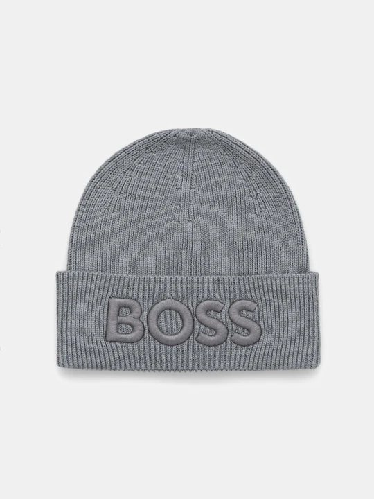 Zdjęcie produktu BOSS Orange czapka wełniana Afox_R szary